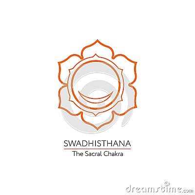 Swadhisthana chakra - ayurvedic symbol Vector Illustration