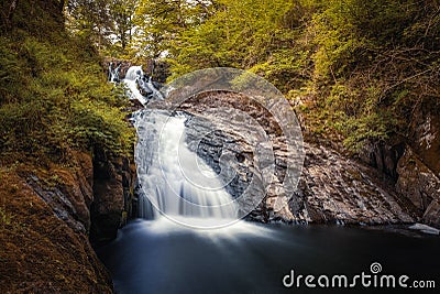 Swallow Falls at Betws-y-coed in Wales Stock Photo