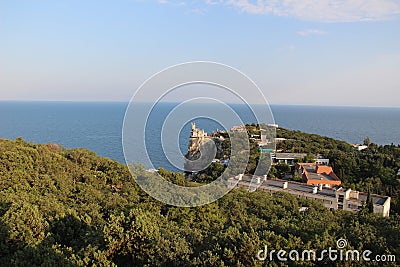 Swallow`s nest somewhere in the sea on the Crimean Peninsula Stock Photo