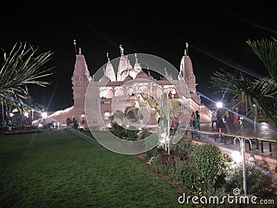 Swami Narayan Temple Dhule. Hindu temple design Stock Photo