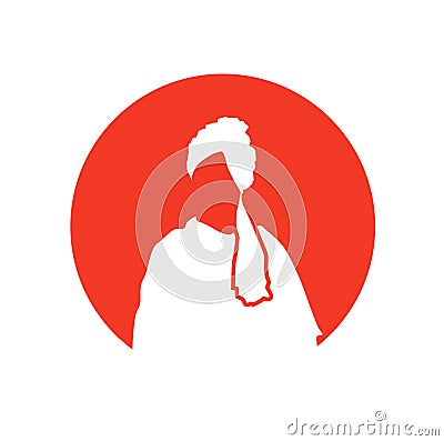 Swami Vivekananda face vector illustration icon Vector Illustration