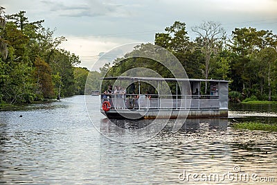 Swamp tour in New Orleans Louisiana Editorial Stock Photo