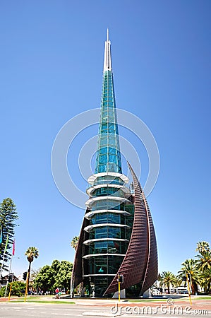 The Swan Bells Tower, Perth Australia Editorial Stock Photo