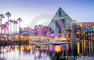 Swan and Dolphin Hotel, Disney World Editorial Stock Photo