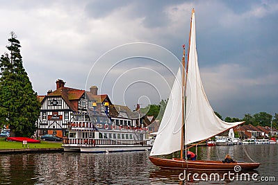 Swan Inn Sail Boat 0320 Editorial Stock Photo