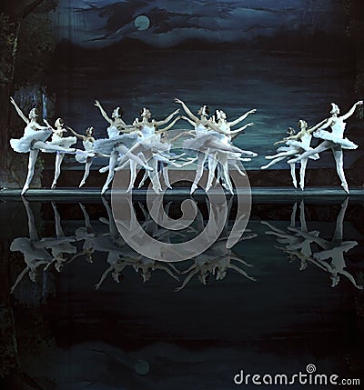 swan lake ballet performed by russian royal ballet Editorial Stock Photo