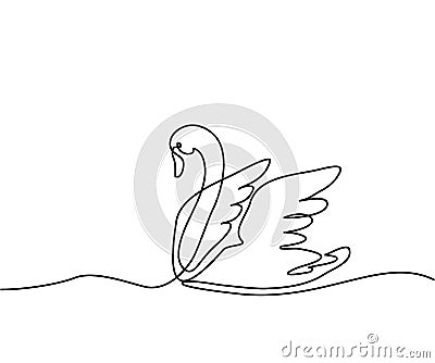 Swan logo Vector Illustration