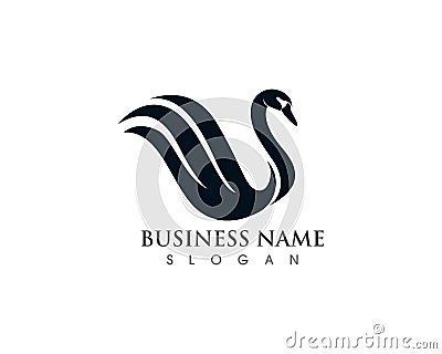 Swan logo Template vector Vector Illustration