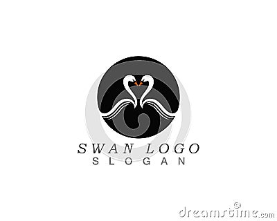 Swan logo Template vector illustration design. Vector Illustration