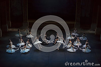 Swan`s lake ballet performance Editorial Stock Photo