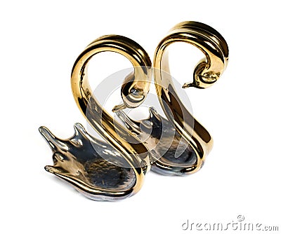 Swan shaped table decorations Stock Photo