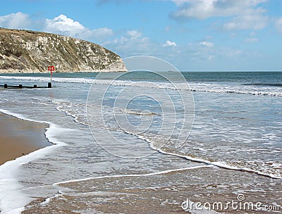 Swanage beach Stock Photo