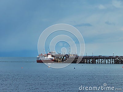 Swanage pier ferry Editorial Stock Photo