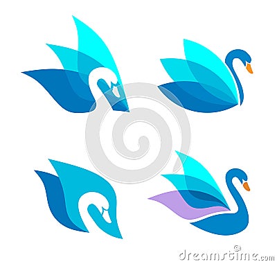 Swans ideas design vector illustration Vector Illustration