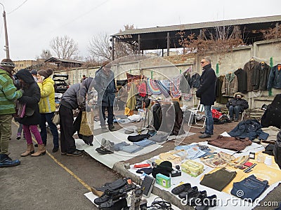 Swap meet in Kiev Editorial Stock Photo