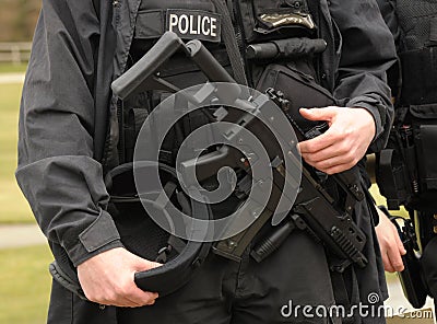 SWAT Armed Police officer Stock Photo