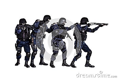 SWAT team in action Stock Photo