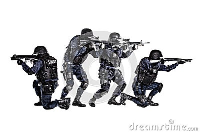 SWAT team in action Stock Photo