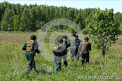 SWAT team on a training. Stock Photo