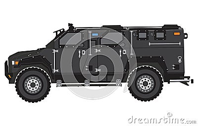 SWAT Truck Vector Illustration