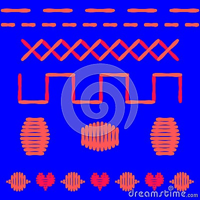 Swatch stitches. Vector Illustration