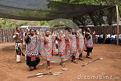 Swazi dancers Editorial Stock Photo