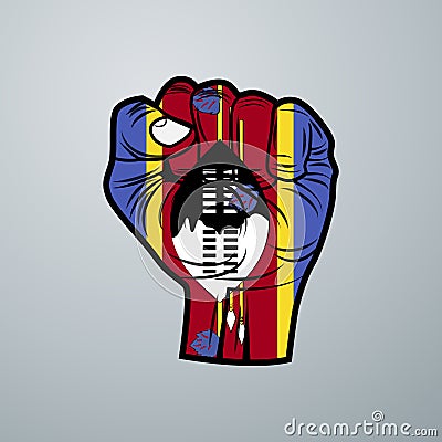 Swaziland Flag with Hand Design Vector Illustration