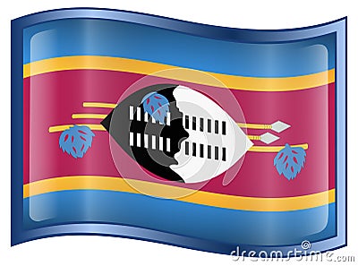 Swaziland Flag icon Vector Illustration