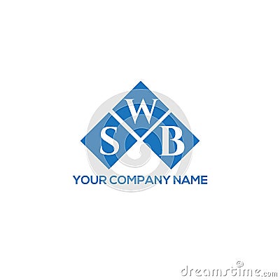 SWB letter logo design on white background. SWB creative initials letter logo concept. SWB letter design Vector Illustration