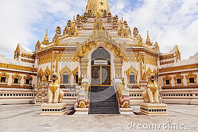 Swe Taw Myat as known as Buddha Tooth Relic Pagoda in Yangon, Myanmar. Stock Photo