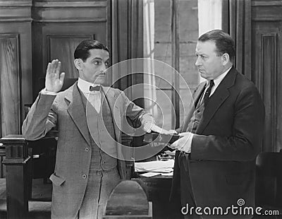 Swearing in Stock Photo