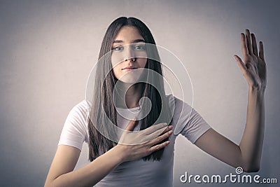 Swearing Stock Photo