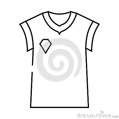 sweater cricket player clothing line icon vector illustration Vector Illustration