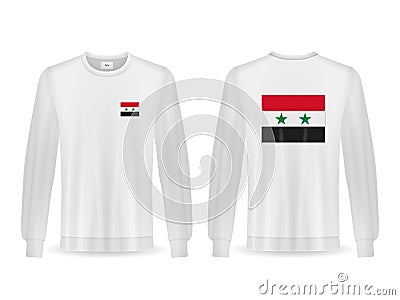 Sweatshirt with Syria flag Vector Illustration