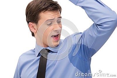 Sweaty armpit Stock Photo