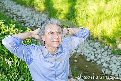 Sweaty armpits Stock Photo