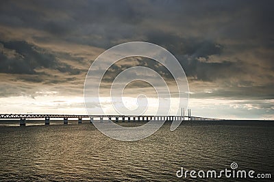 Between Sweden and Denmark. Stock Photo