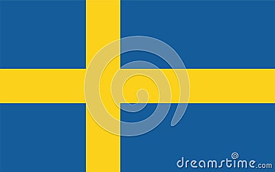 Sweden flag vector Vector Illustration