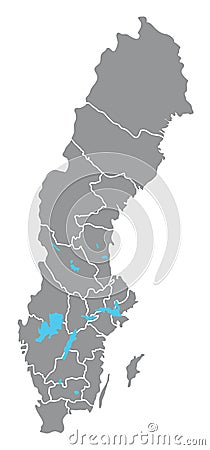 Sweden map Vector Illustration