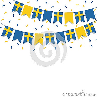 Sweden National Day Vector Illustration
