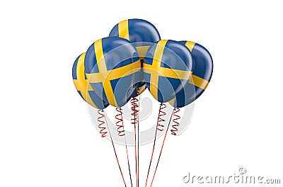 Sweden patriotic balloons, holyday concept Stock Photo