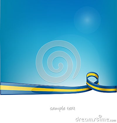 Sweden ribbon flag Vector Illustration