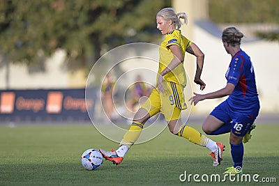 Swedish female football player - Lina Hurtig Editorial Stock Photo