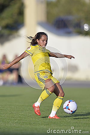 Swedish female football player - Malin Diaz Editorial Stock Photo