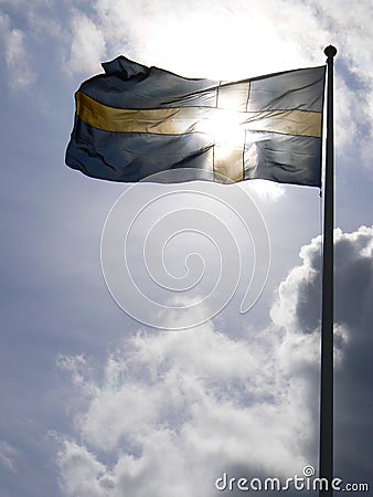 Swedish flag Stock Photo