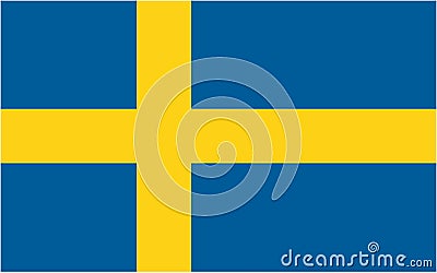 Swedish flag Vector Illustration