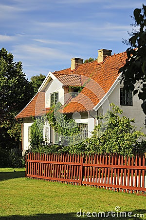 Swedish housing, Gotland in Sweden Stock Photo