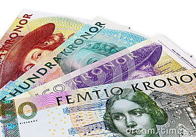 Swedish krona banknotes Stock Photo