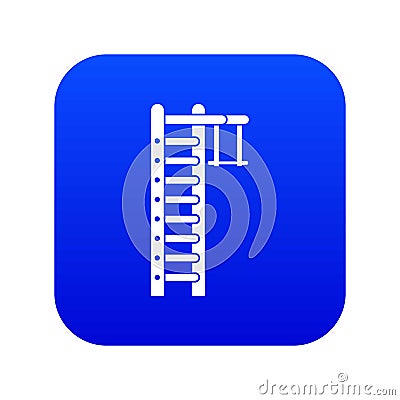 Swedish ladder icon digital blue Vector Illustration