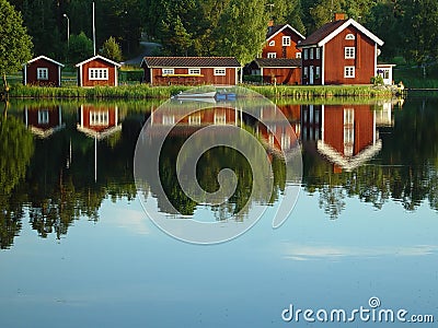 Swedish lakeside Stock Photo